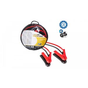 4 CARS Premium Jump start cable – DIN 72553 – Isolated clamps, LED lights, pole reversal protection, thisckness 16.0MM², 3m, 400