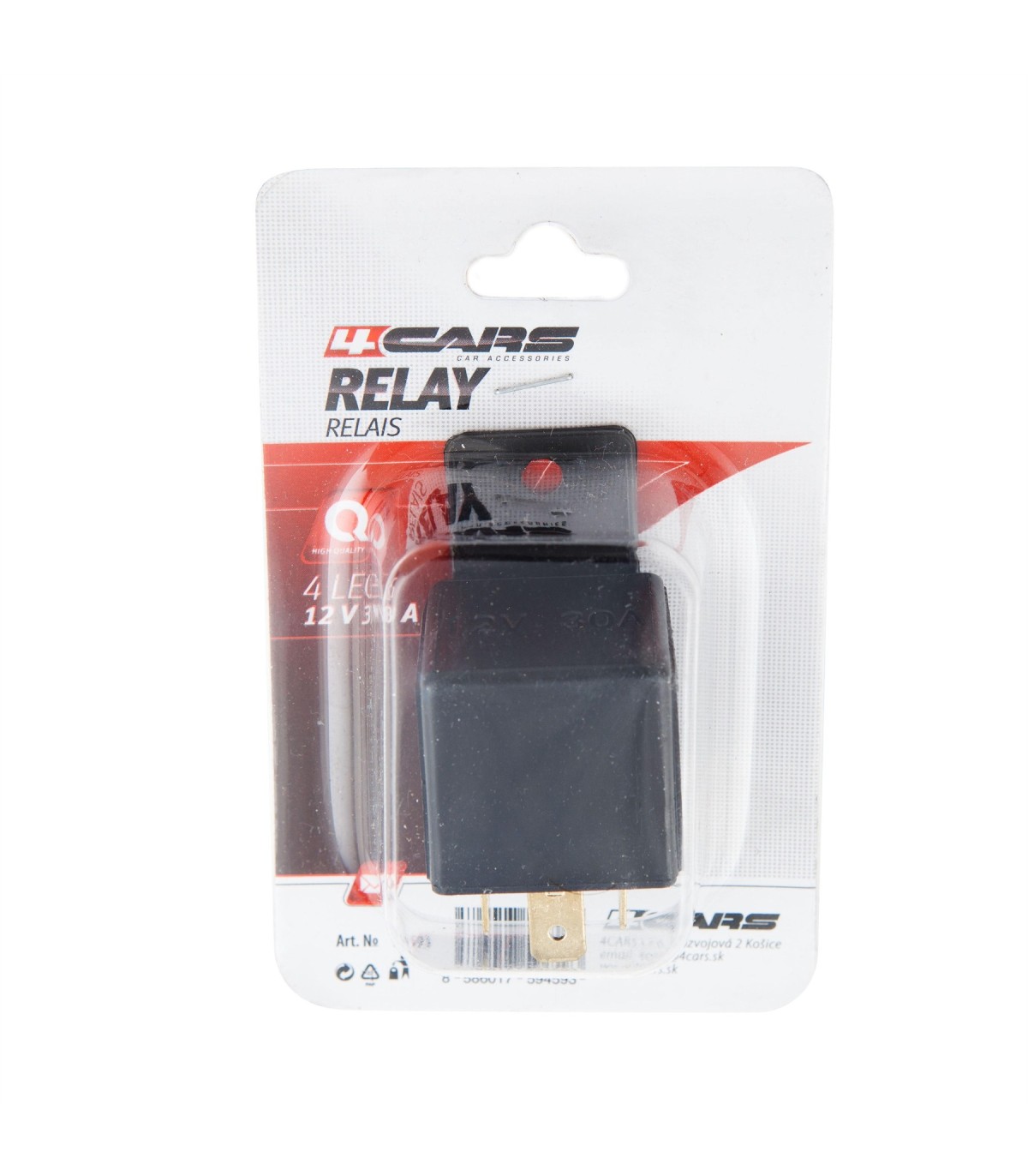4CARS rele 30 A 12 V 4 legs - Slika 3