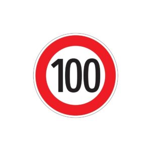 4CARS Self-adhesive speed sign 100 diameter 150mm 2nd class