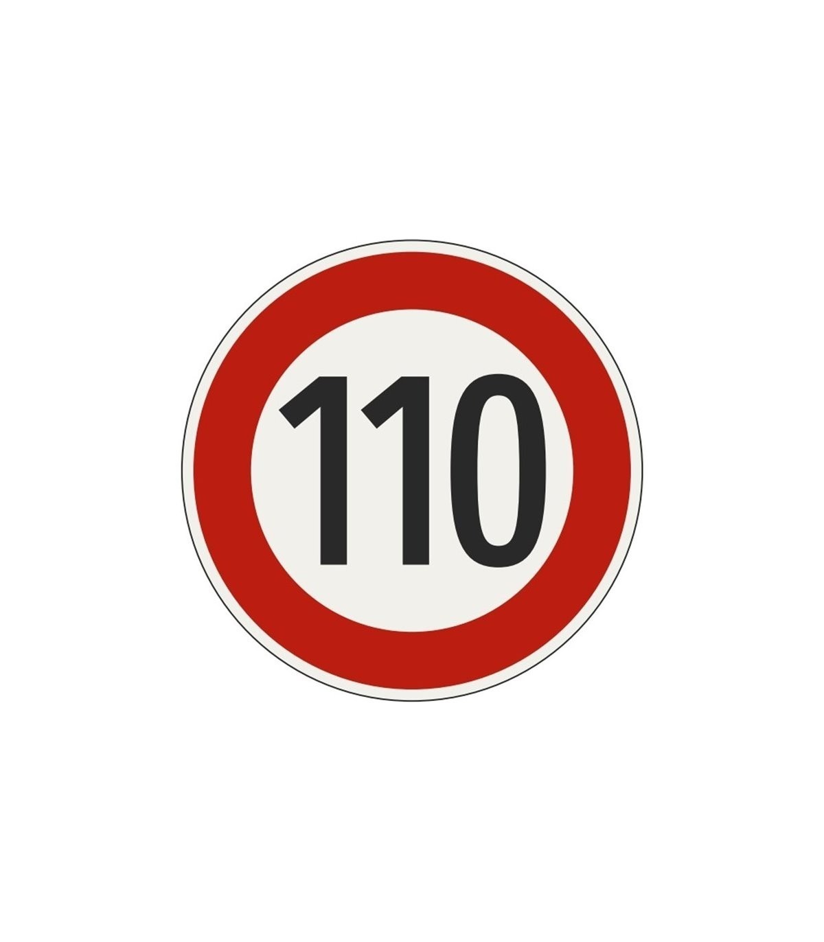 4CARS Self-adhesive speed sign 110 diameter 150mm 2nd class