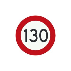 4CARS Self-adhesive speed sign 130 diameter 200mm 2nd class