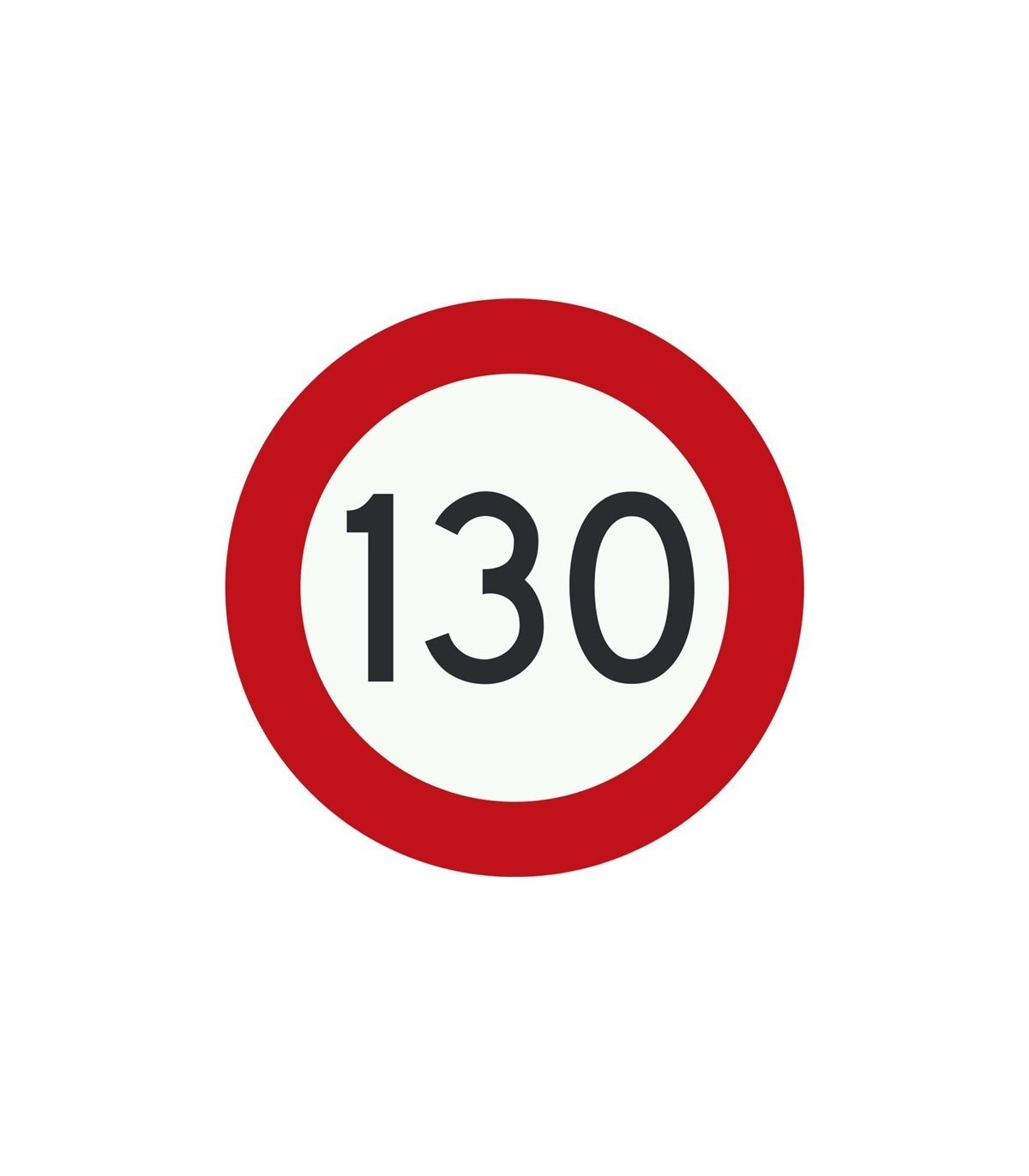 4CARS Self-adhesive speed sign 130 diameter 200mm 2nd class
