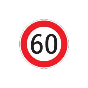 4CARS Self-adhesive speed sign 60 diameter 150mm 2nd class