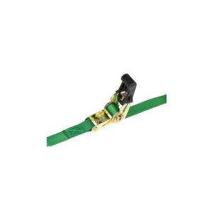 4CARS 4-pack set, Tie-Down Ratchet Strap with S-Hooks TUV GS – 16.4 ft (5 meters) long, 1 inch (25 mm) wide, rated for 150 kg