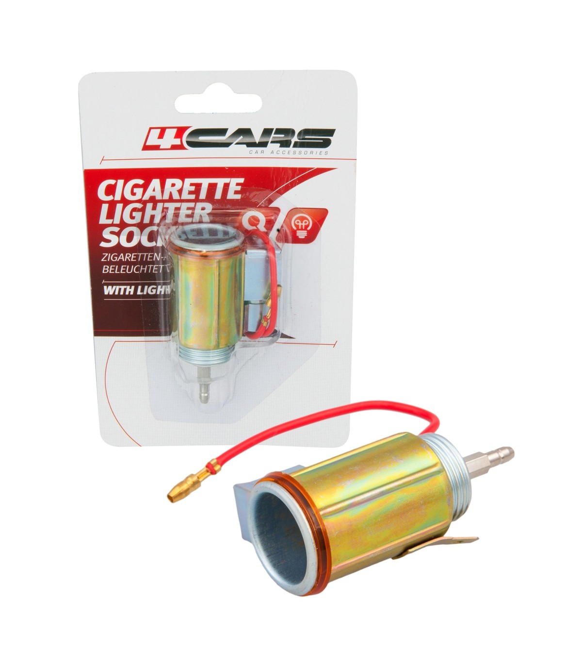 4CARS cigarette lighter socket (backlight) 12V
