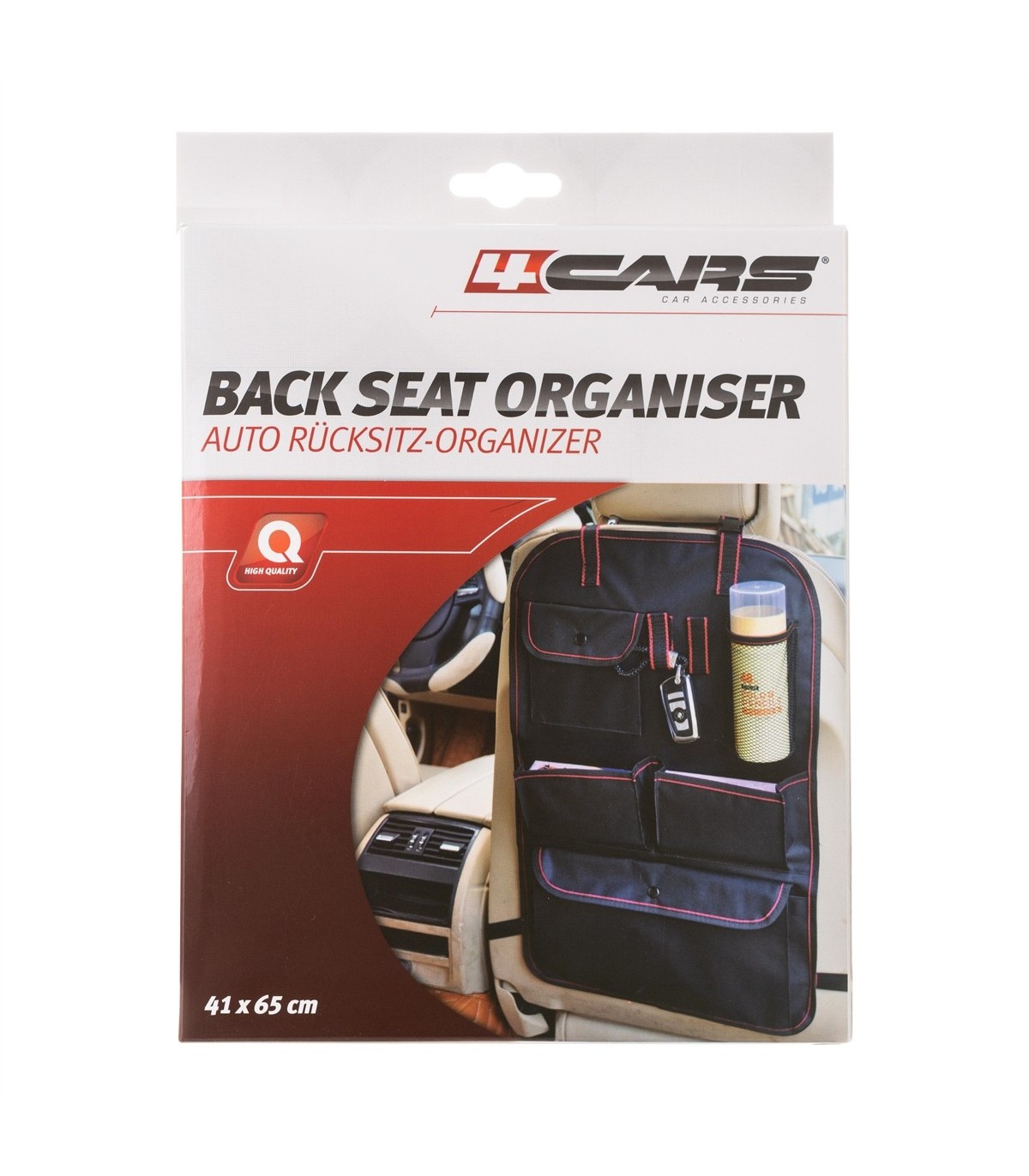4CARS Hanging rear seat organizer 65x41 cm