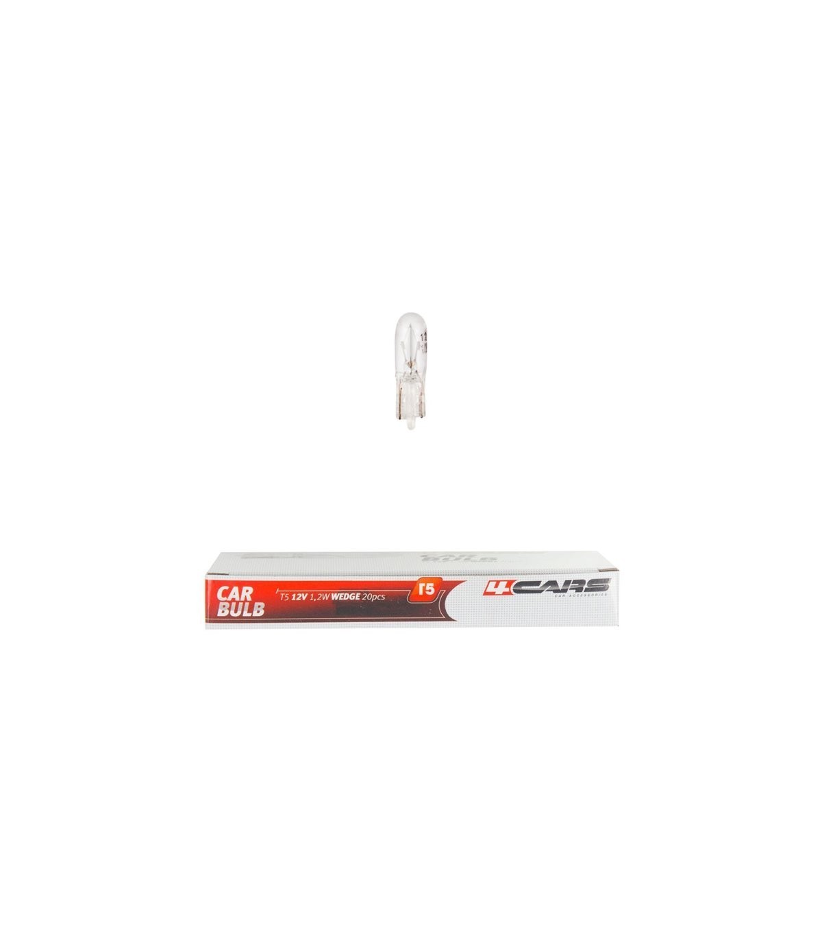 4CARS bulb T5 12V 1,2W (20 pcs in package)