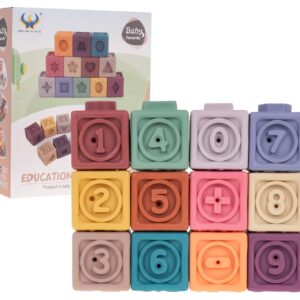 Set of Sensory Cubes Numbers 12 pieces.