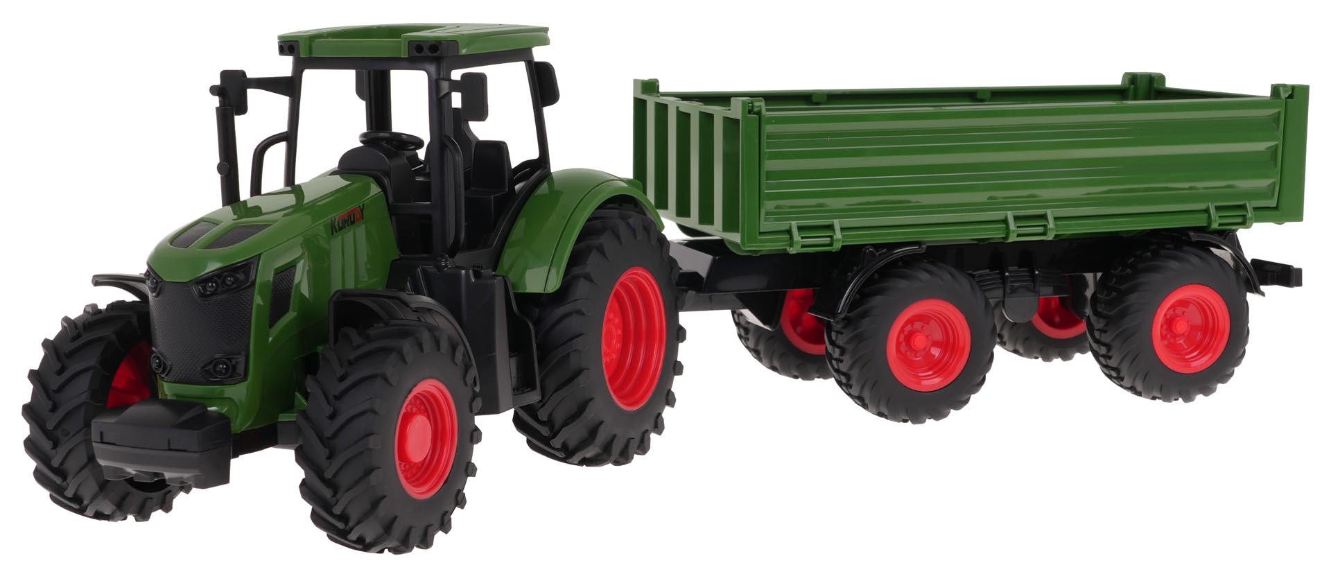 Green Tractor with Trailer
