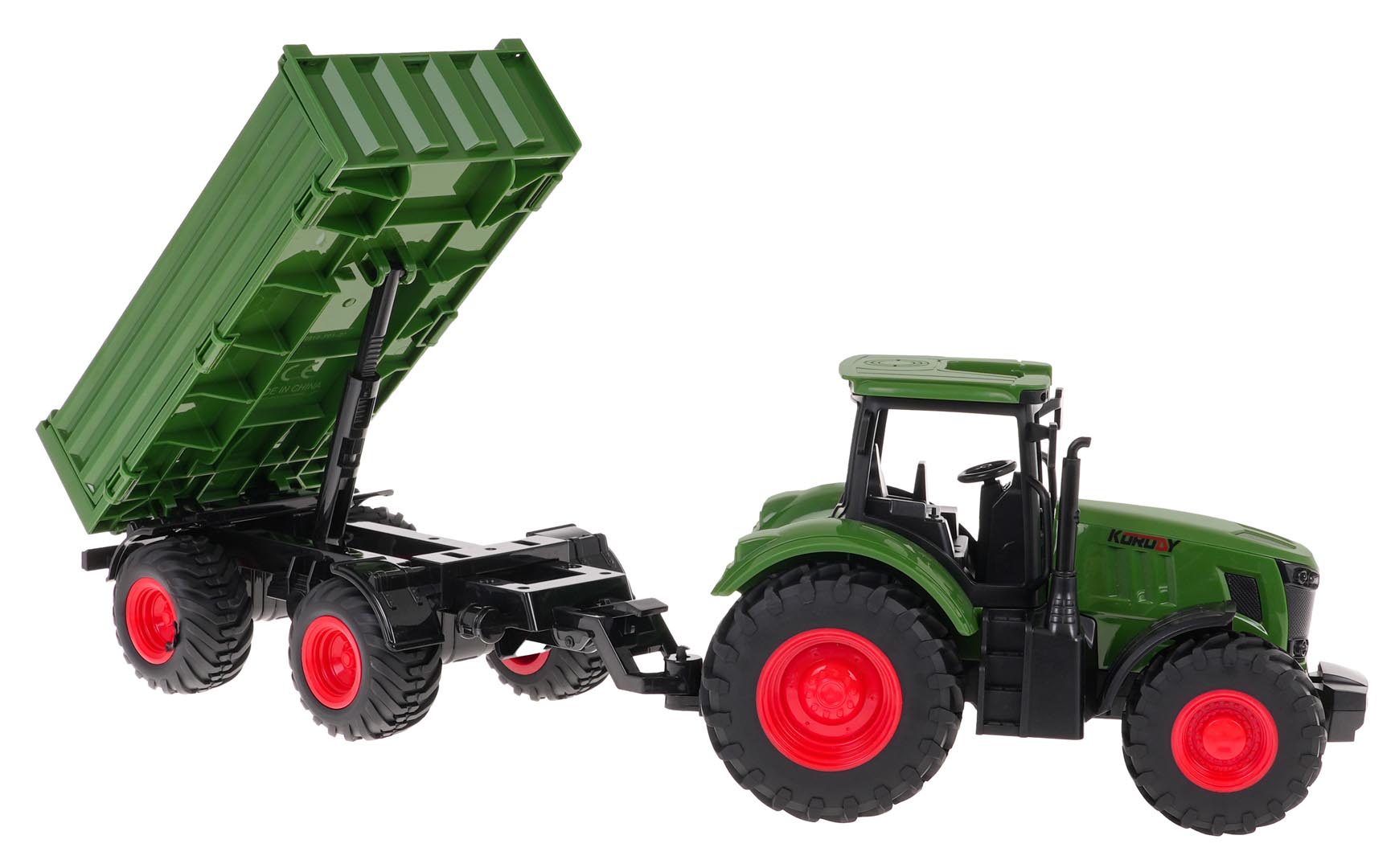 Green Tractor with Trailer