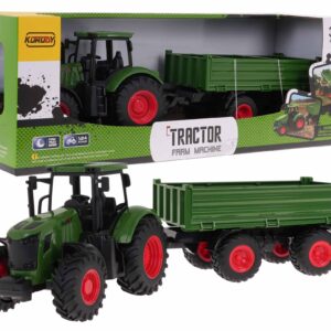 Zelena traktor s prikolica