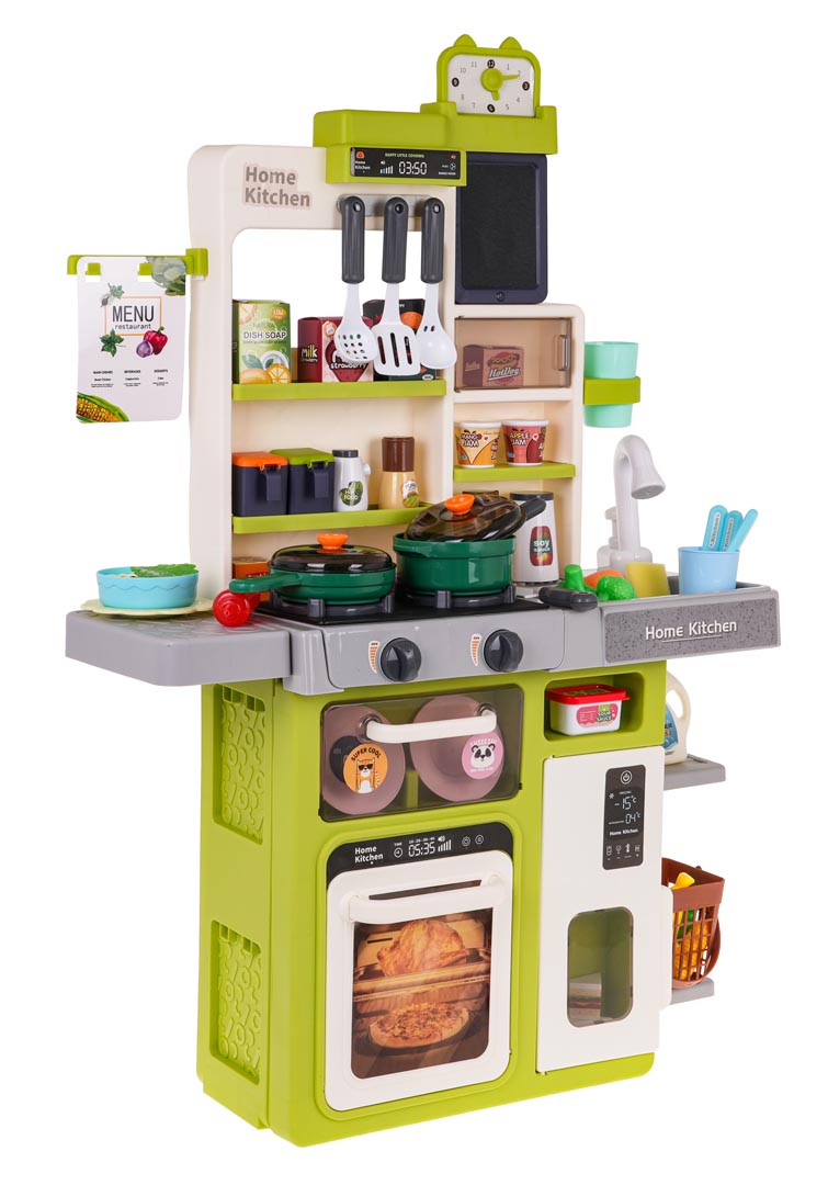 Kitchen Kitchenette with Light and Sound Function 63 pcs. Green