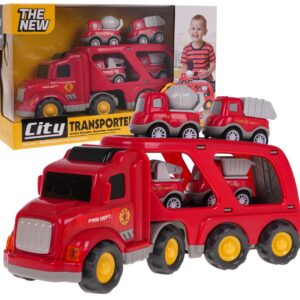 Set of Vehicles: Tow Truck + Fire Trucks