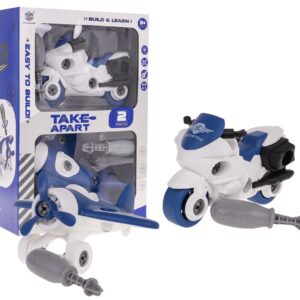 Set of Airplane and Motorcycle Disassembled