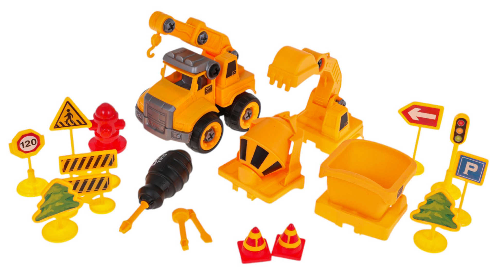 Construction Vehicles Set + Accessories