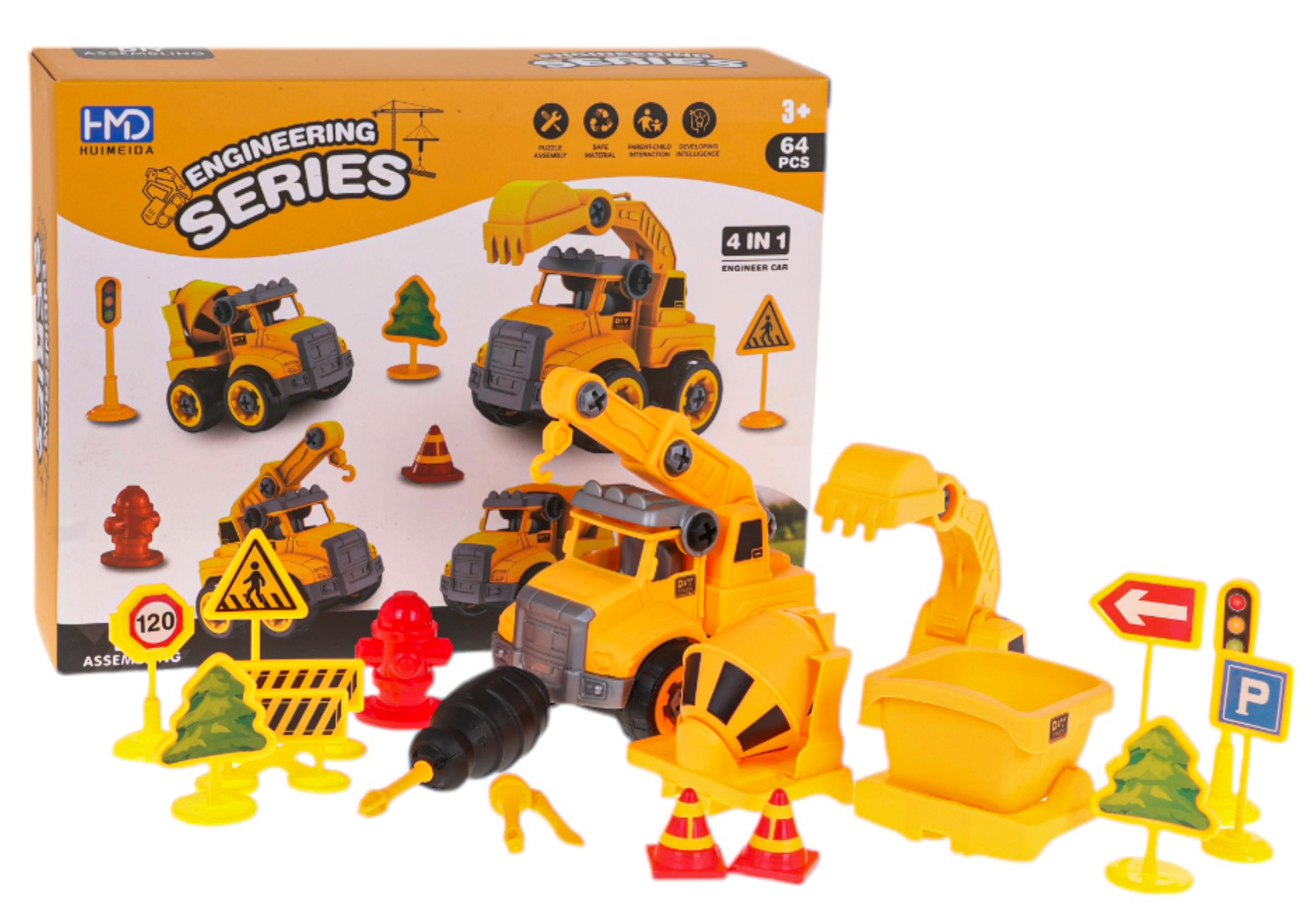 Construction Vehicles Set + Accessories