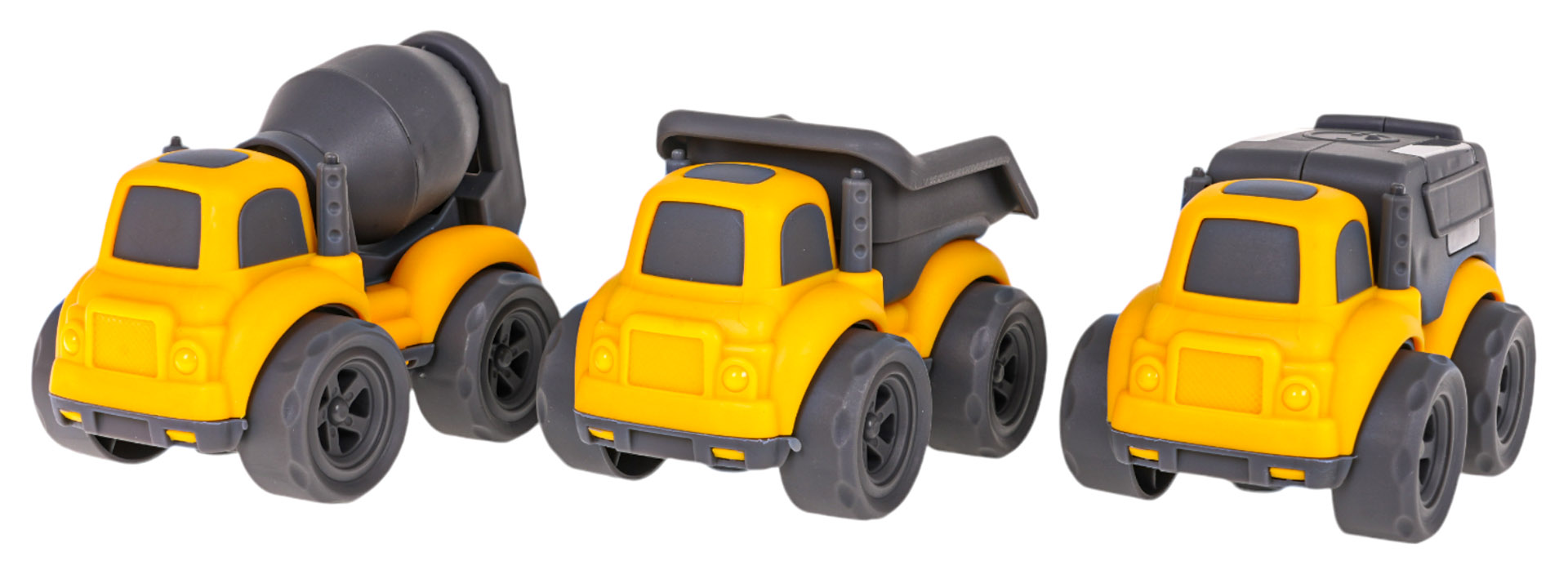 Set of Three Construction Vehicles