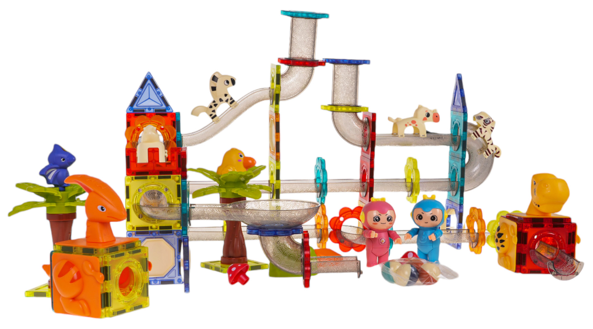 Magnetic Building Blocks ZOO Ball Set 153 pcs.