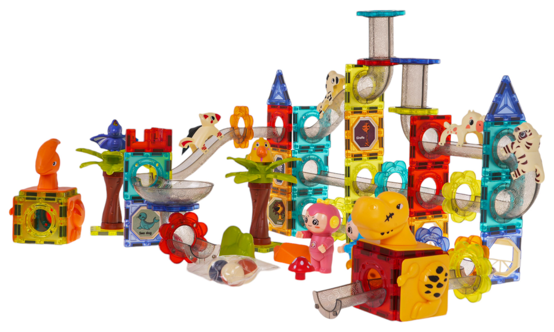 Magnetic Building Blocks ZOO Ball Set 153 pcs.