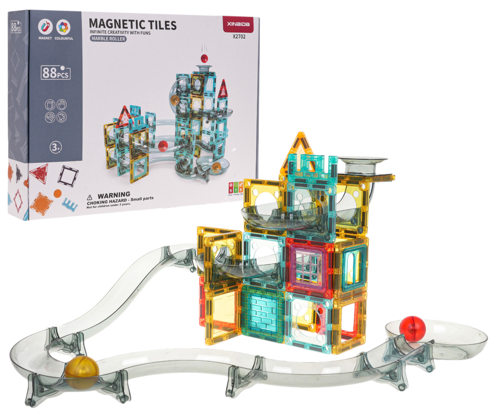 Magnetic Blocks Track Ball 88pcs.