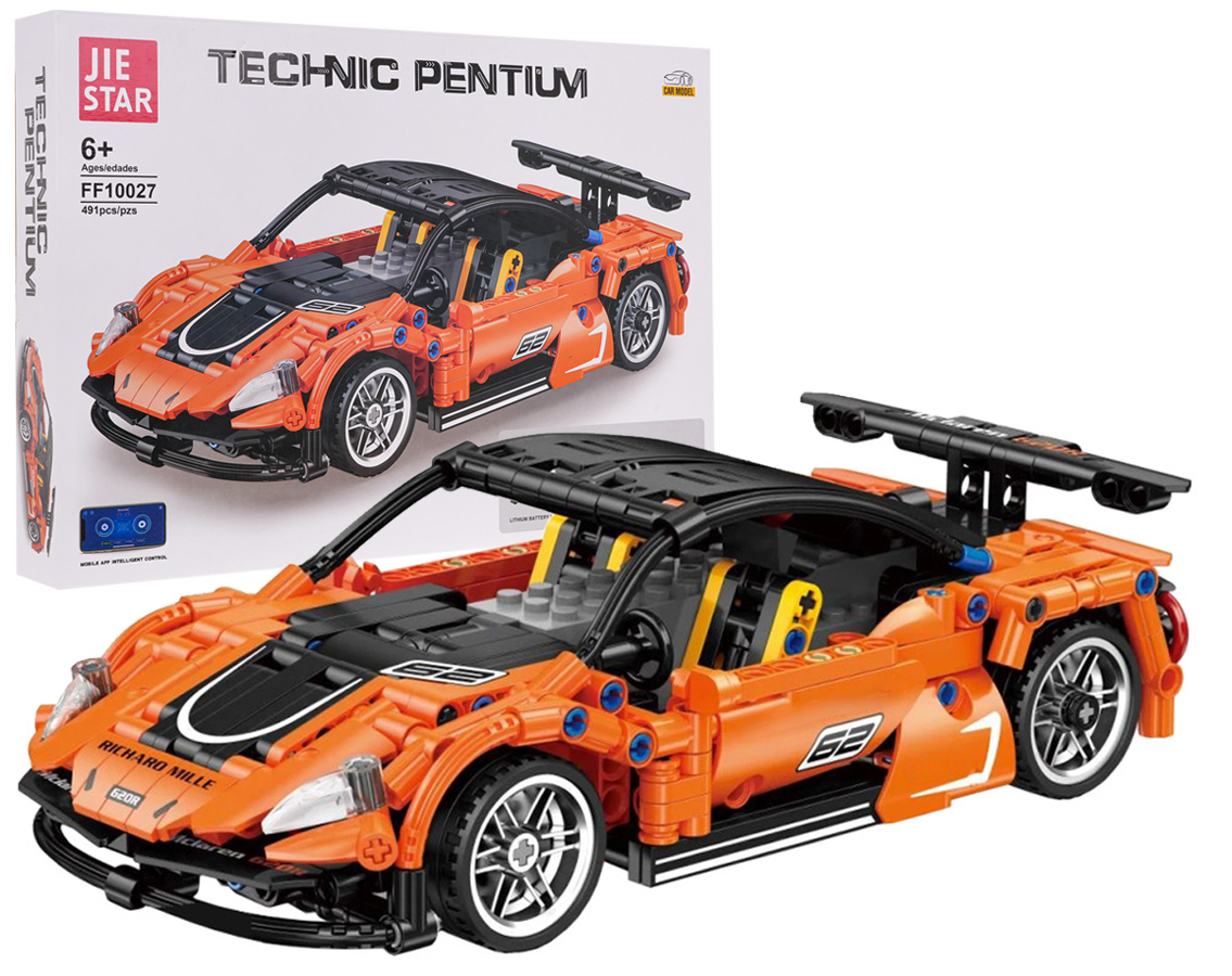 Sports Car Block Set 491 pcs. Orange