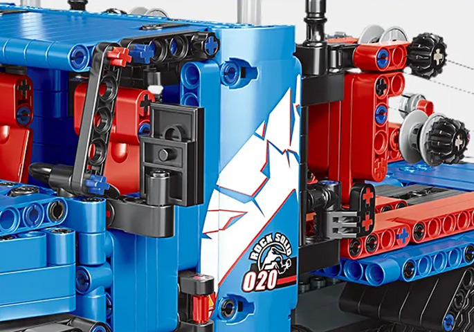 R./C Truck Block Set 1064 pcs. Blue