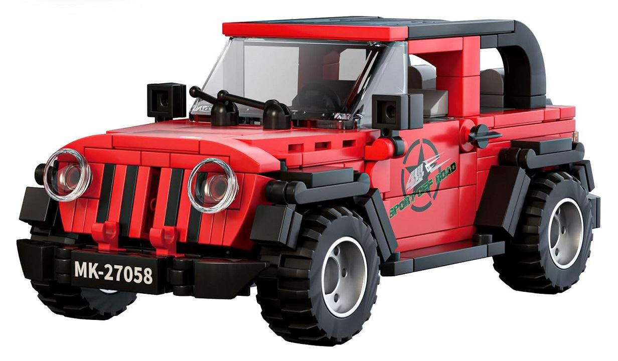 Car Block Set 414 pieces. Red
