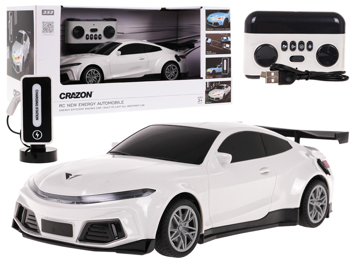 R/C Car + Charging Station White