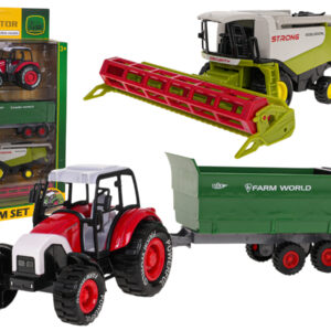 Set of Agricultural Vehicles Tractor + Harvester