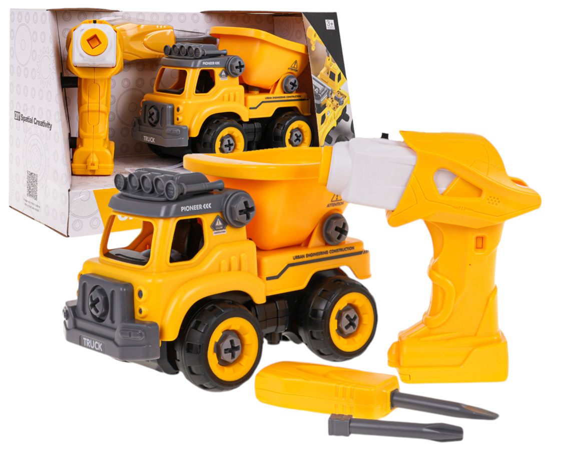 Disassembled dump truck