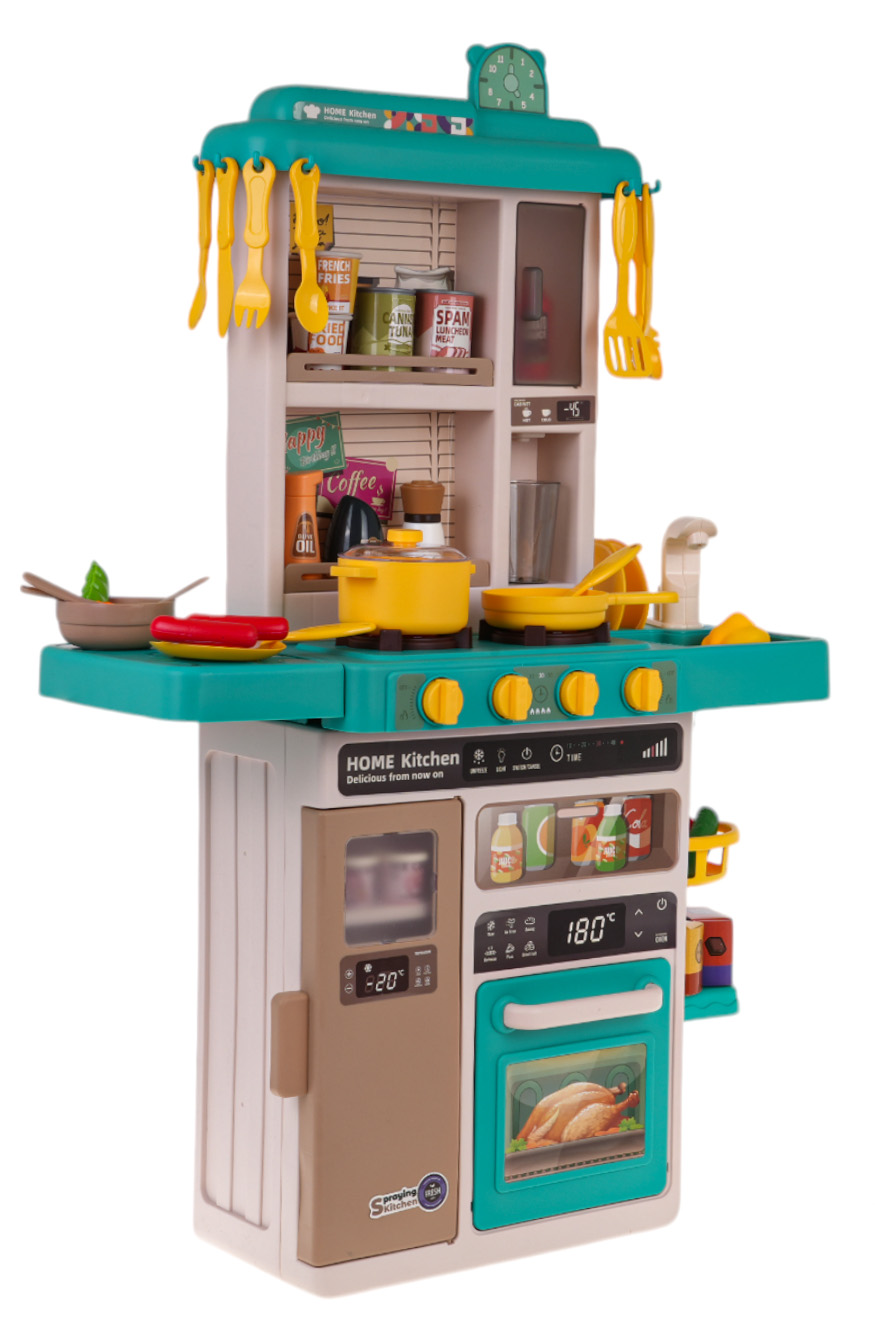 Kitchen Kitchenette with Light, Sound and Water Function 50 pieces. Blue