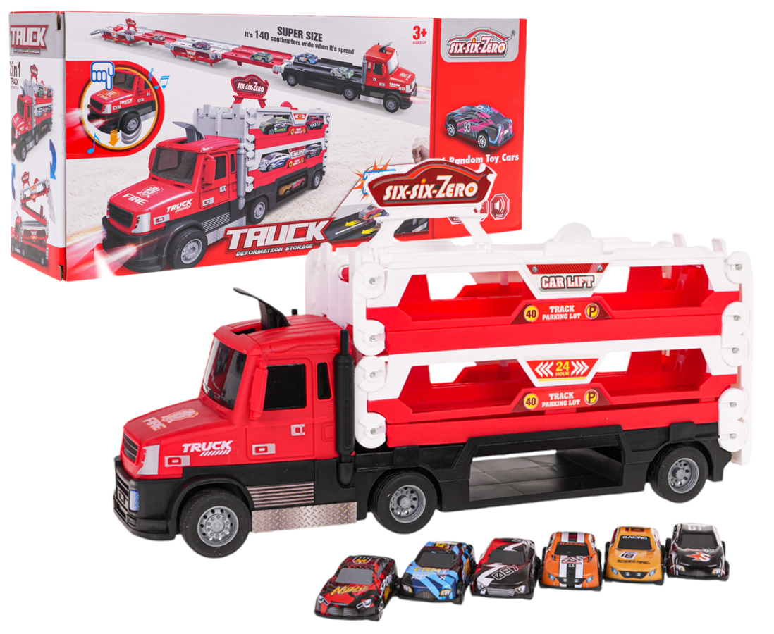 Truck with Launcher 2in1 + Accessories Red