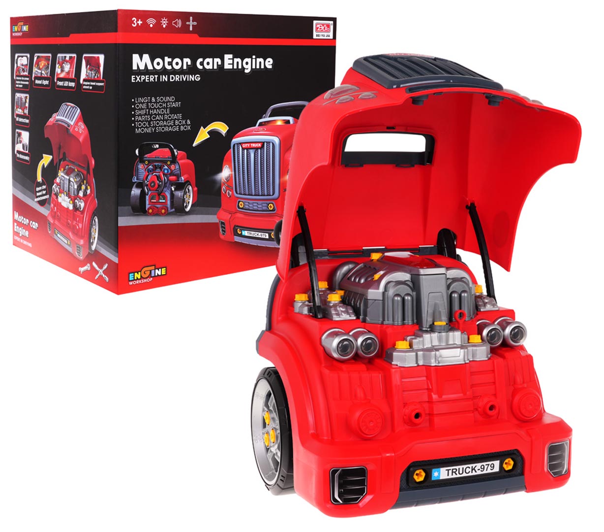 Workshop for a young mechanic red