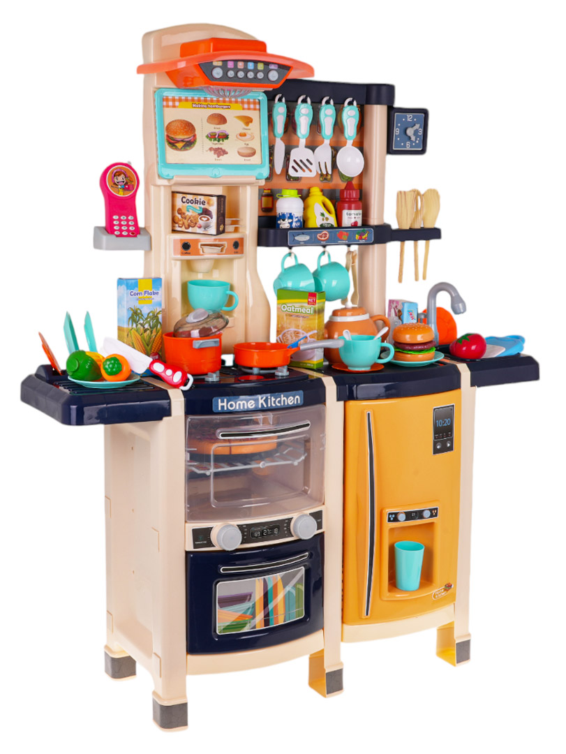 Kitchen Kitchenette with Light and Sound Function 65 pcs. Blue