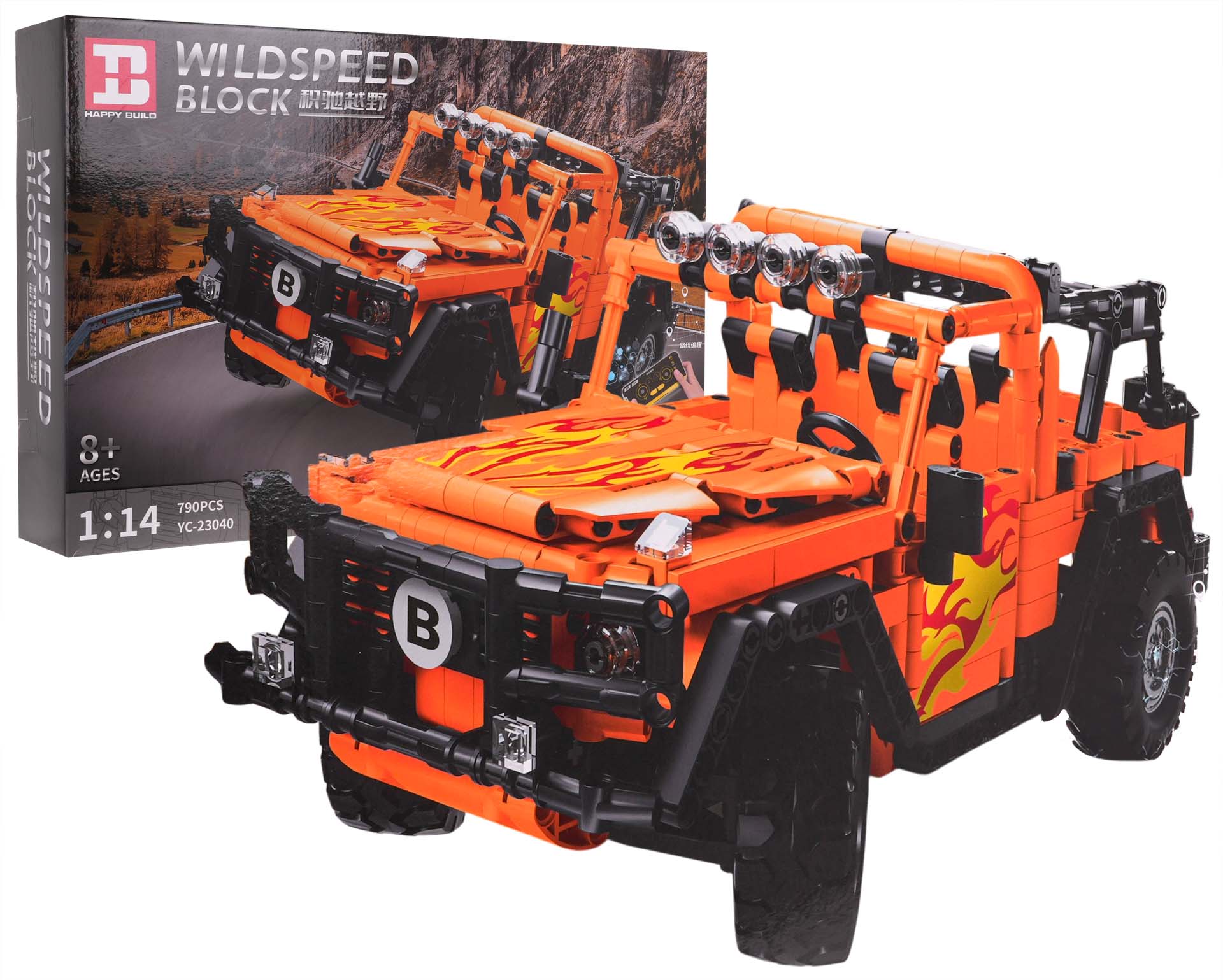 Set of blocks Car Off-road Red R/C 790 pcs.