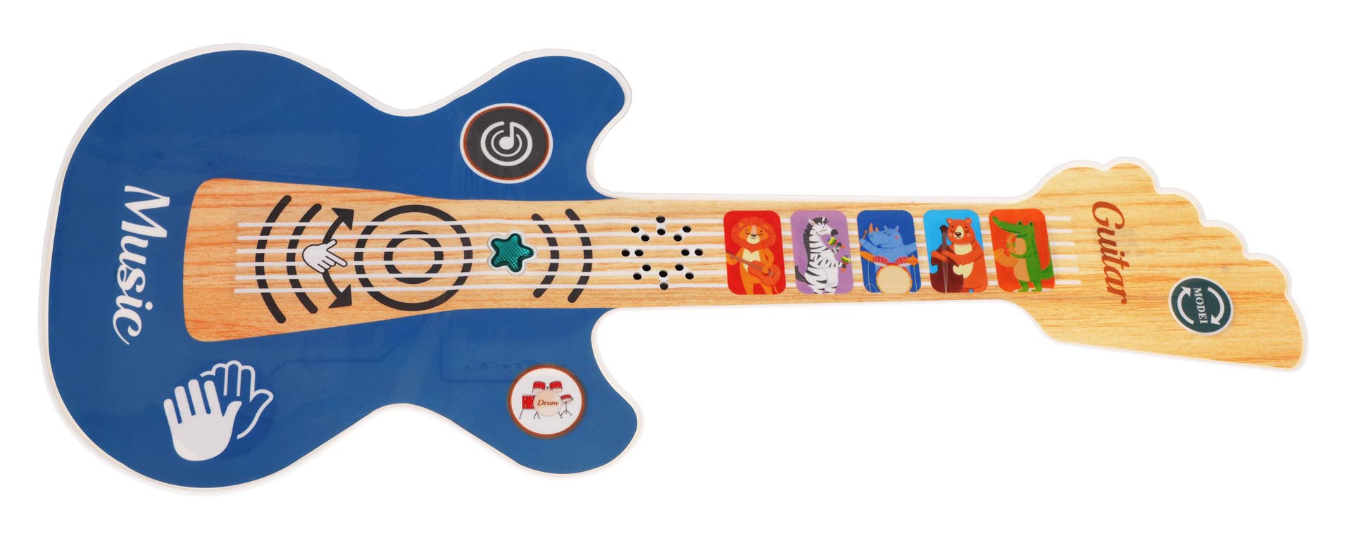 Guitar for the youngest with a light function