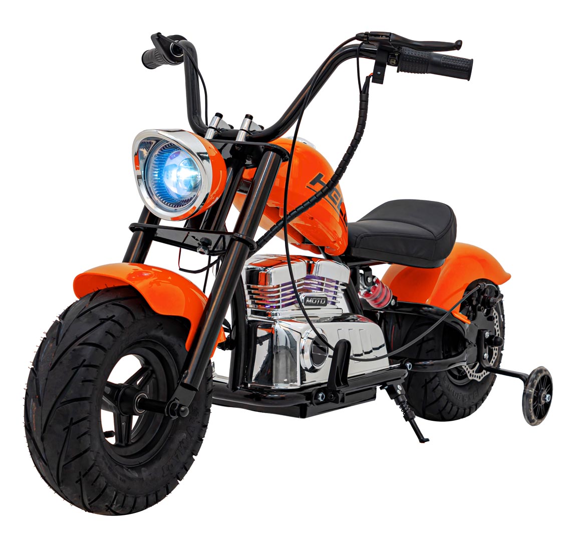 Motorcycle Chopper Warrior vehicle Orange