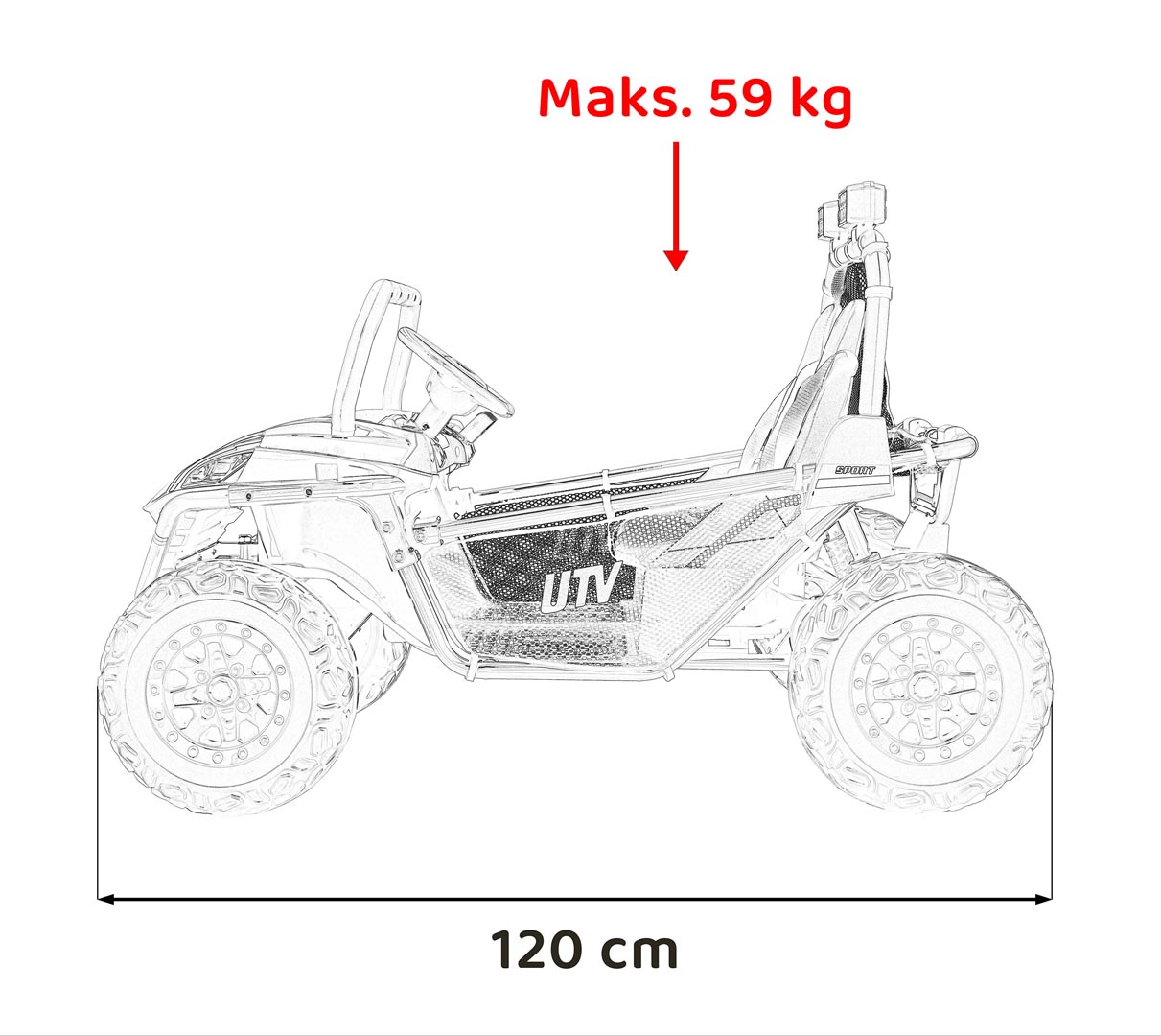 Vehicle Buggy FASTER Red