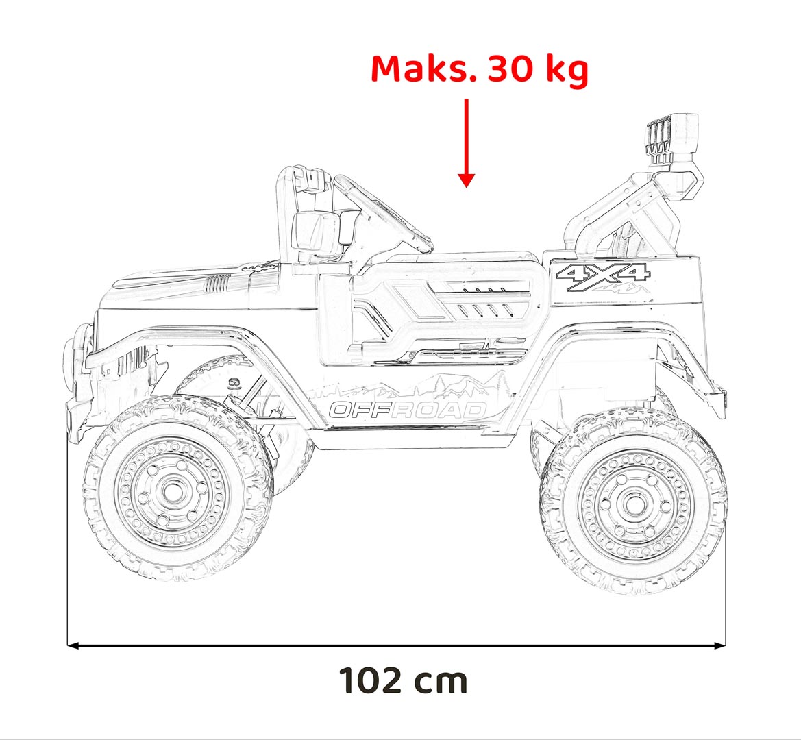 Off-Road CLIMBER vehicle Red