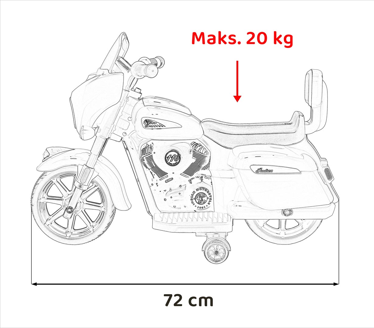 Chopper INDIAN vehicle White