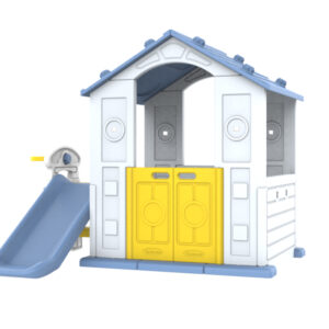House With Slide And Sink Blue Roof
