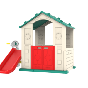 3in1 Garden House for Children Green Roof + Slide + Basketball