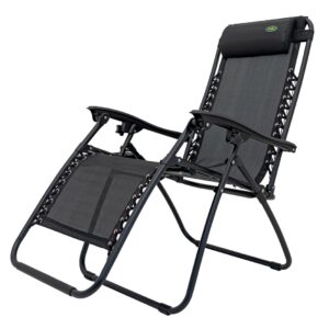 Garden and Beach Deckchair Black