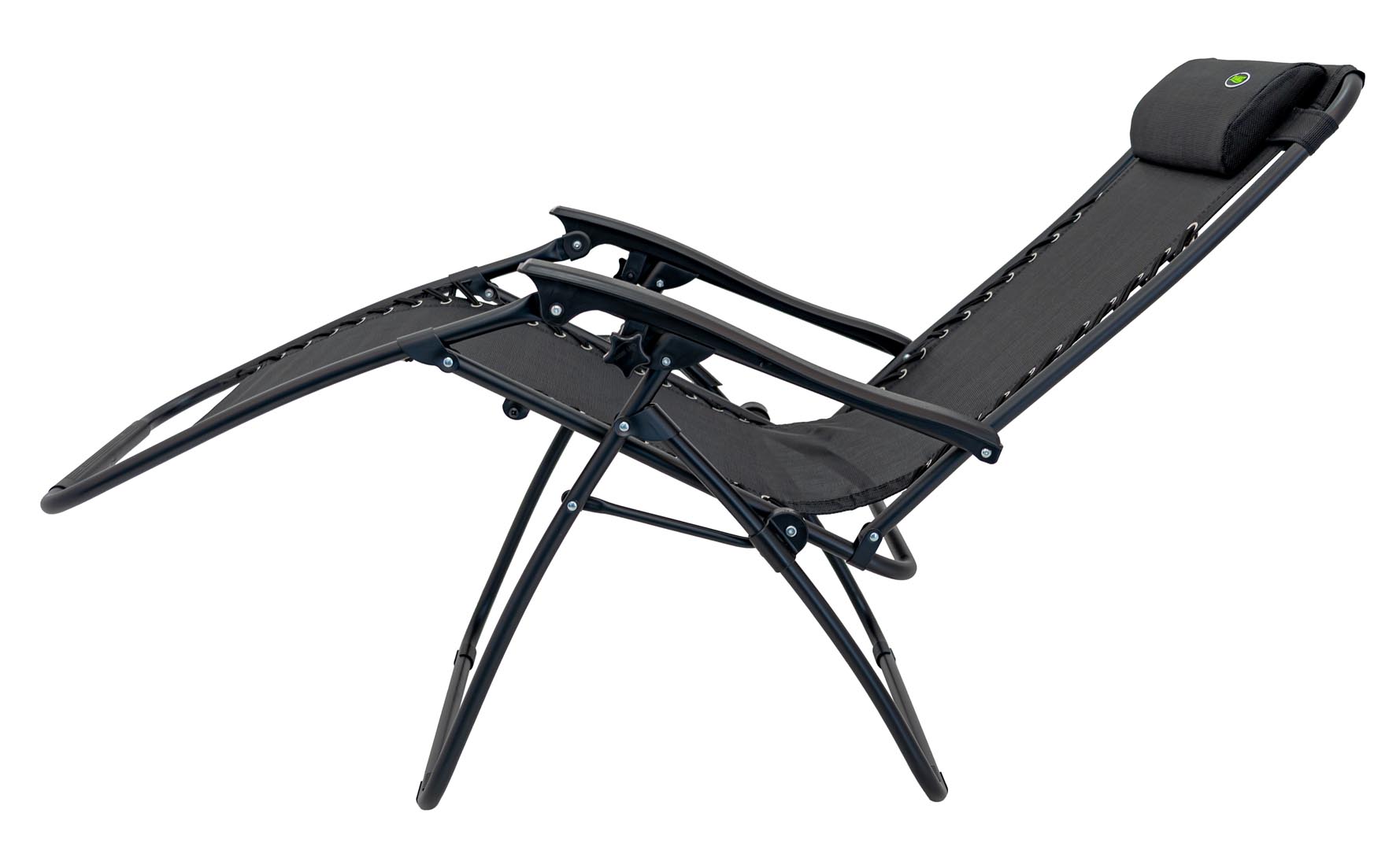Garden and Beach Deckchair Black