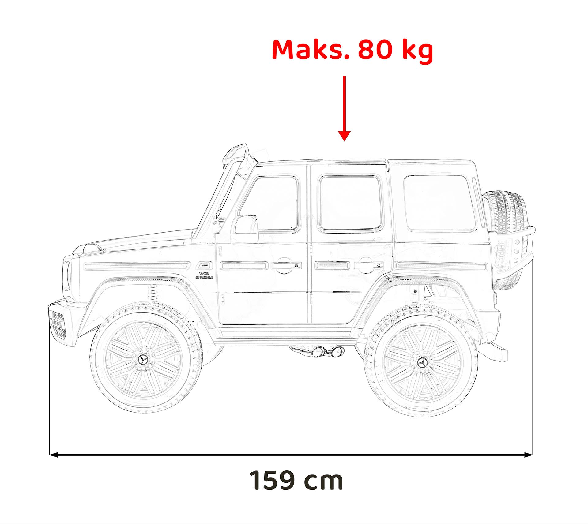 Mercedes Benz G63 AMG XXL vehicle STRONG Red