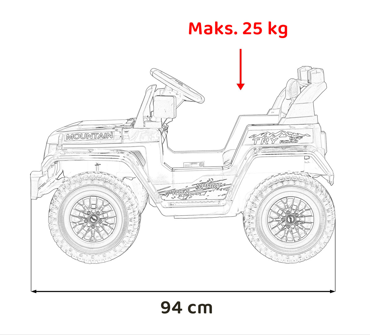 Off Road Vehicle MOUNTAIN Black