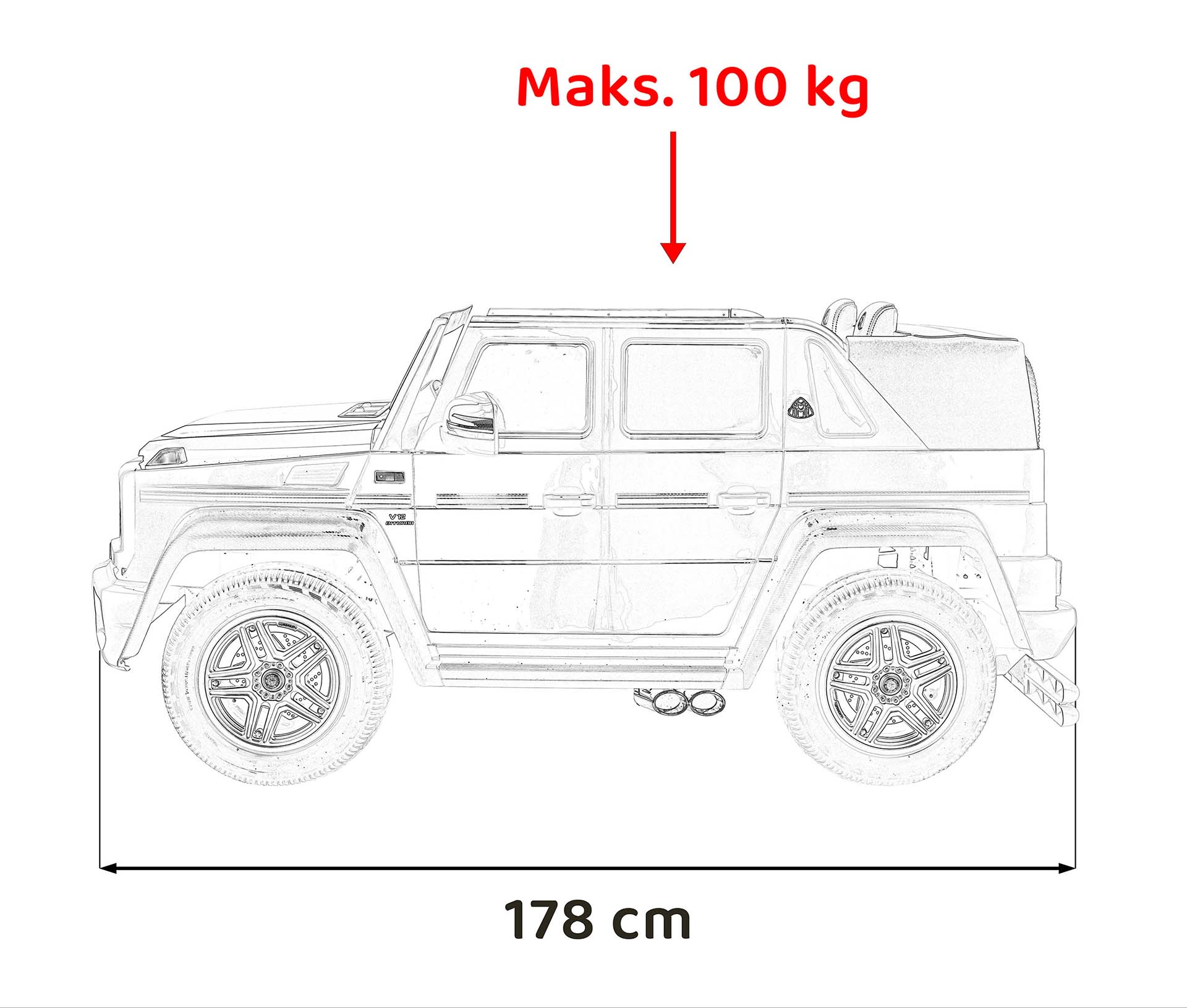 Vehicle Mercedes Benz MAYBACH G650 STRONG Black
