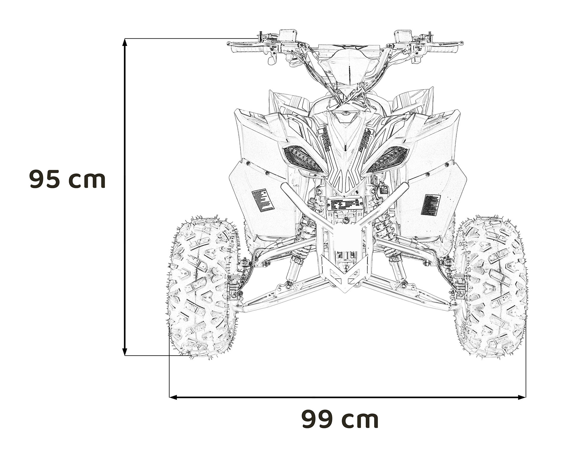 DESERT STORM LIFT Red Petrol Quad Bike