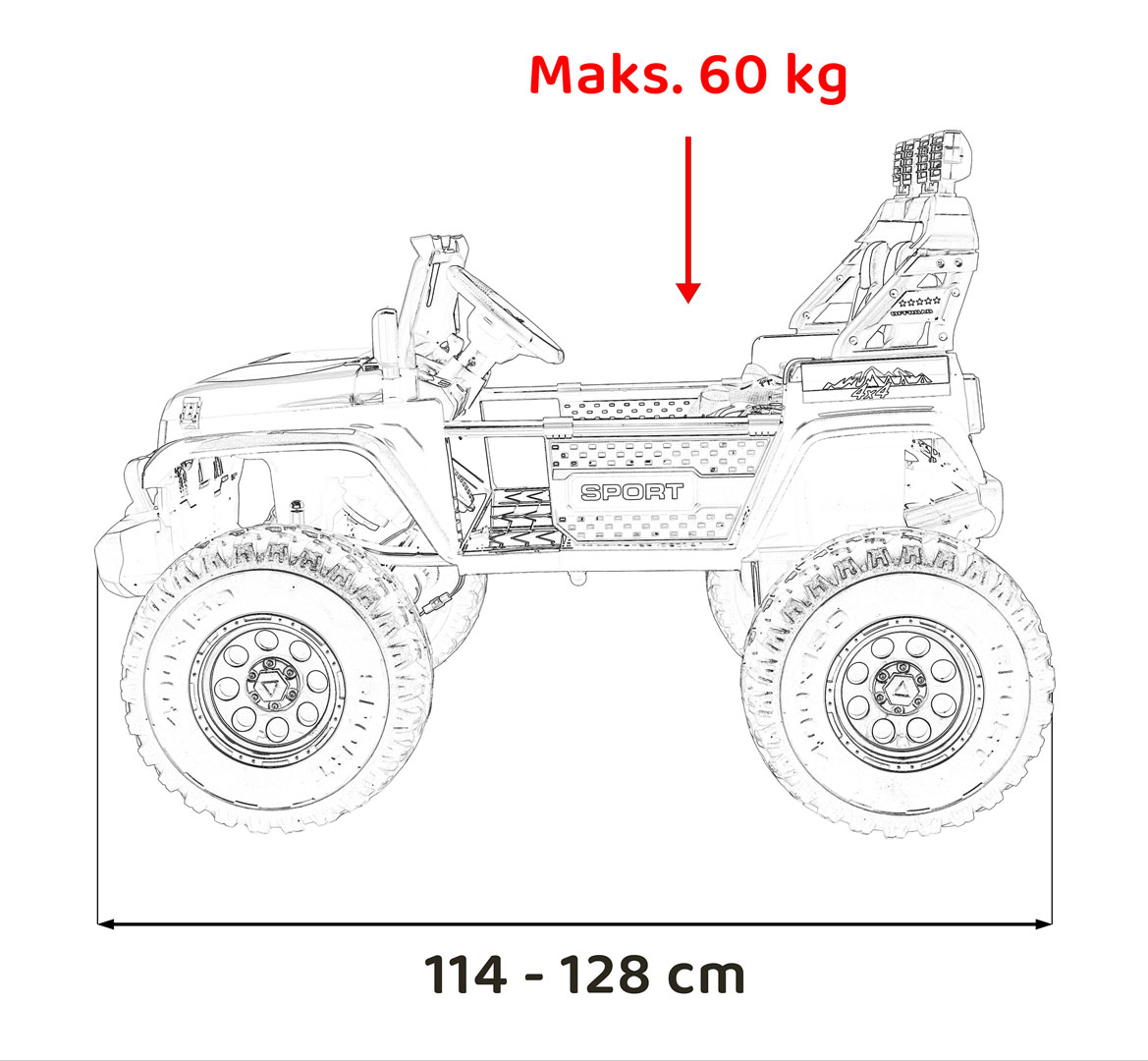 Extreme Sport 4x4 Vehicle Variable Size Black