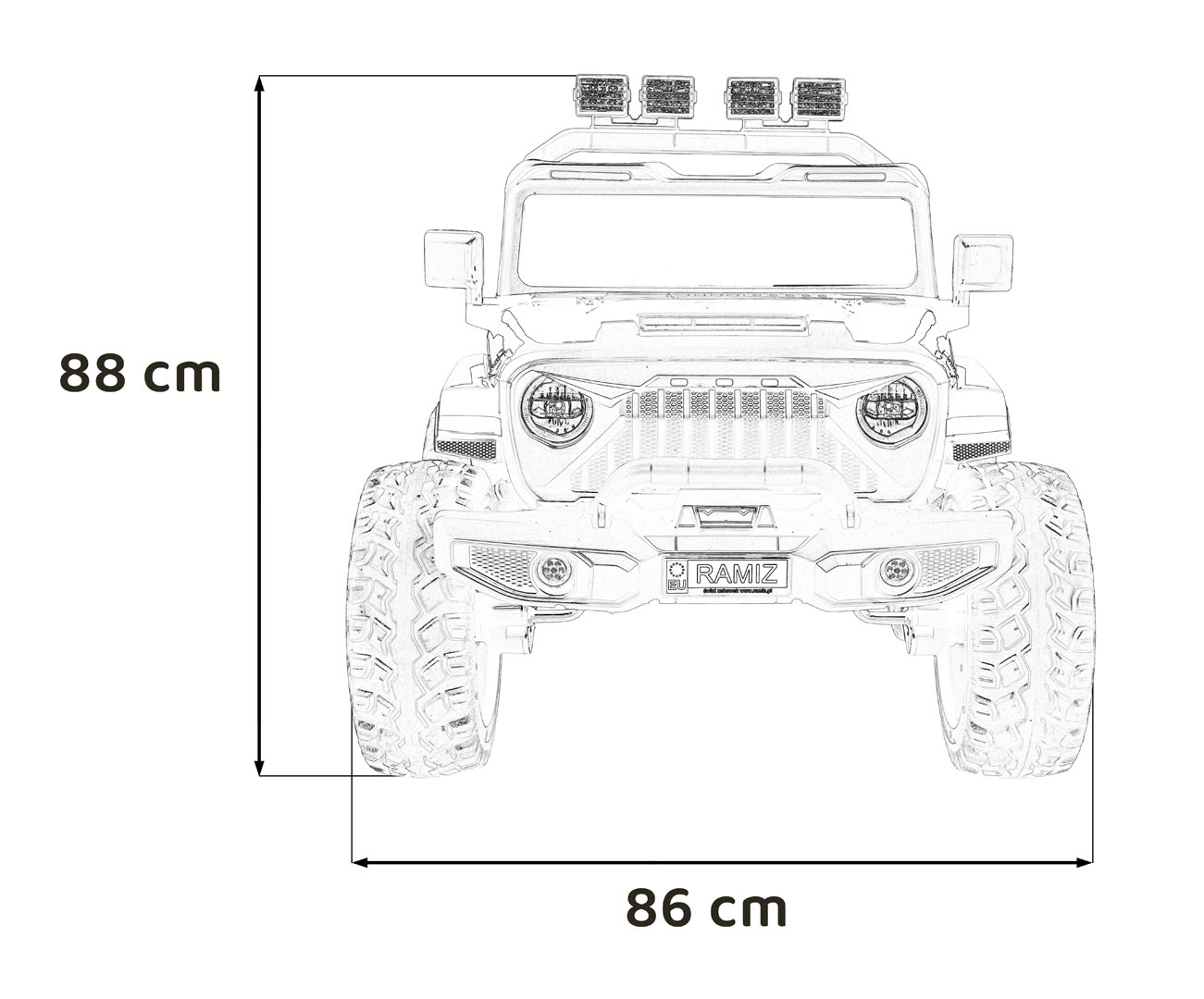 Extreme Sport 4x4 Vehicle Variable Size Black